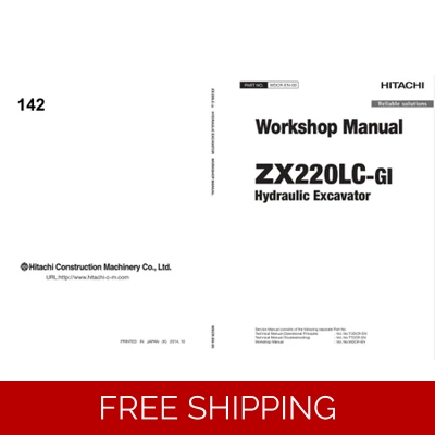 HITACHI ZX220LC-GI WORKSHOP MANUAL AND DIAGRAMS